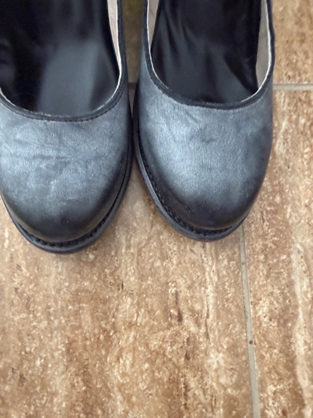 freebird Charcoal Ankle-Strap Heels - Picture 4 of 9